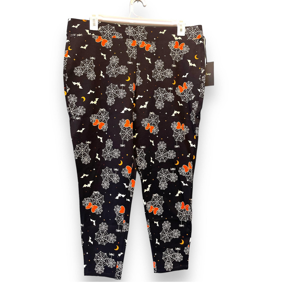 Torrid 3 (3X‎ 22/24) Disney Mickey Mouse Spiderweb Bats Halloween Black Leggings